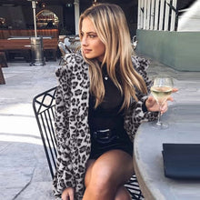 Load image into Gallery viewer, Leopard Coats 2019 New Women Faux Fur Coat Luxury Winter Warm Plush Jacket Fashion artificial fur Women's outwear High Quality