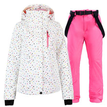 Load image into Gallery viewer, Women's Ski Suit Thermal Ski Jacket Pants Set Windproof Waterproof Snowboarding Jacket Winter Female Skiing Suits Snow Coat