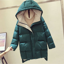 Load image into Gallery viewer, 2021 Winter Women Jacket Long Hooded Cotton Padded Female Coat High Quality Warm Outwear Womens Parka Manteau Femme Hiver P787
