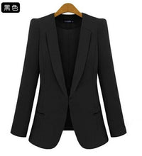 Load image into Gallery viewer, 2021 New Plus Size Women's Business Suits Spring Autumn All-match women Blazers Jackets Short Slim long-sleeve Blazer Women Suit