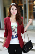 Load image into Gallery viewer, 2021 New Plus Size Women's Business Suits Spring Autumn All-match women Blazers Jackets Short Slim long-sleeve Blazer Women Suit