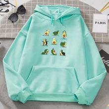 Load image into Gallery viewer, Fashion Avocado Green Sweatshirt Ladies Plus Velvet Winter New Harajuku Retro Plus Size Hoodies Casual Women's Hooded Jacket