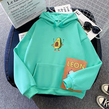 Load image into Gallery viewer, Fashion Avocado Green Sweatshirt Ladies Plus Velvet Winter New Harajuku Retro Plus Size Hoodies Casual Women's Hooded Jacket