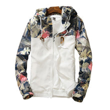Load image into Gallery viewer, Women's Hooded Jackets 2021 Spring Causal Flowers Windbreaker Women Basic Jackets Coats Zipper Lightweight Jackets Bomber Famale