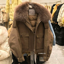 Load image into Gallery viewer, Real Fox Fur Women's Dwon Jacket 2021 Female Coat Winter Clothes Women Korean Parkas Warm Fashion Short Mujer Chaqueta YRF266