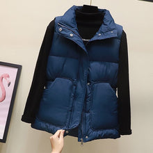 Load image into Gallery viewer, 2021 Women's Down Cotton Body Warm Vest Coat Winter New Ladies Casual Waistcoat Female Sleeveless Long Vest Jacket Slim