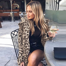 Load image into Gallery viewer, Leopard Coats 2019 New Women Faux Fur Coat Luxury Winter Warm Plush Jacket Fashion artificial fur Women&#39;s outwear High Quality

