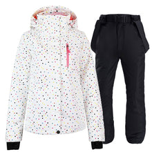 Load image into Gallery viewer, Women&#39;s Ski Suit Thermal Ski Jacket Pants Set Windproof Waterproof Snowboarding Jacket Winter Female Skiing Suits Snow Coat
