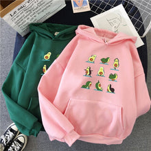 Load image into Gallery viewer, Fashion Avocado Green Sweatshirt Ladies Plus Velvet Winter New Harajuku Retro Plus Size Hoodies Casual Women&#39;s Hooded Jacket
