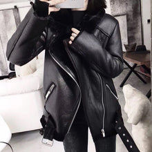 Load image into Gallery viewer, Ailegogo 2021 Winter Coats Women Thick Faux Leather Fur Sheepskin Coat Female Fur Leather Jacket Aviator Jacket Casaco Feminino
