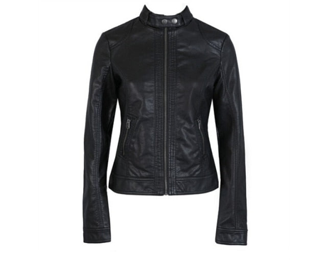 2021 Fashion New Women's Jacket European Fashion Leather Jacket Pimkie Cleaning Single PU Leather Motorcycle Temale Women's Leat